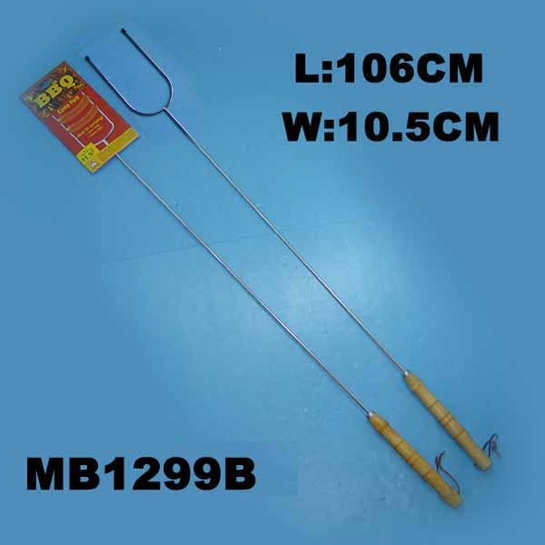 SAFE BBQ FORKS COVER CARD WOODEN Handle