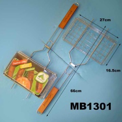 HOT GOD BBQ NET with WOODEN Handle