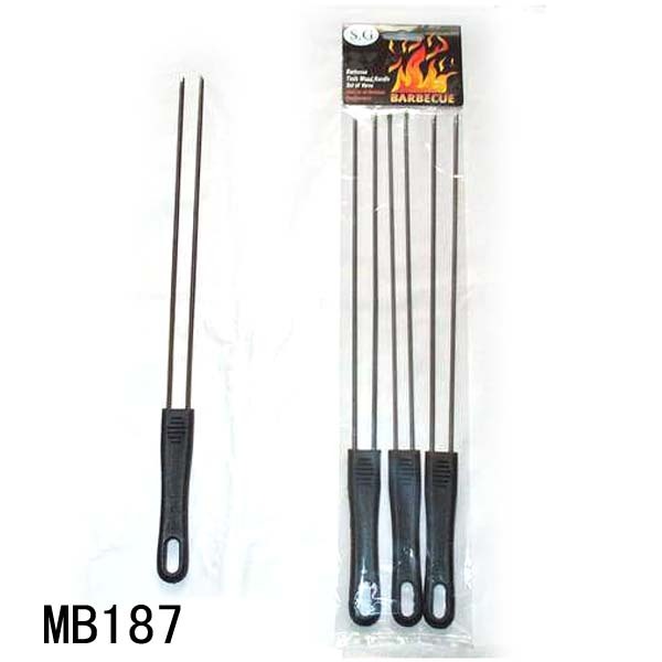 3PCS FOOD SKEWER with PLASTIC Handle