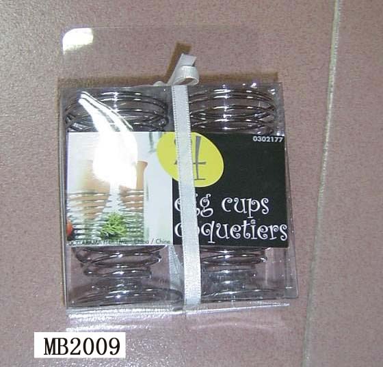 4PCS EGG Stand CHROME PLATE in PVC BOX