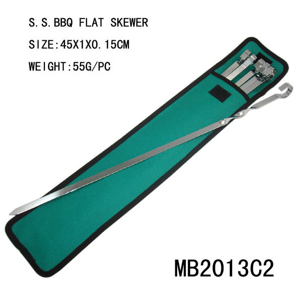 6PCS SS BBQ FLAT SKEWER