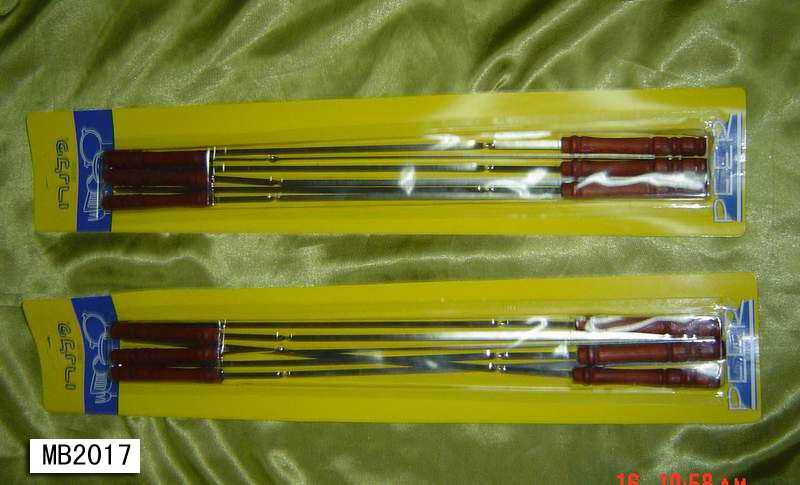 6PCS SKEWER with WOOD Handle