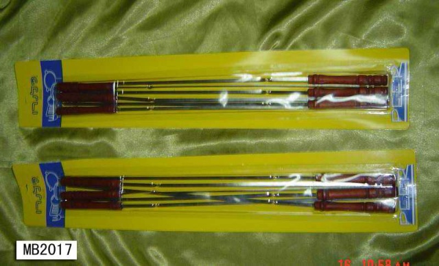 6PCS SKEWER with WOOD Handle