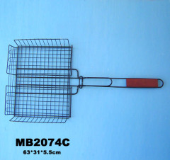 NON STICK BBQ NET with WOODEN Handle