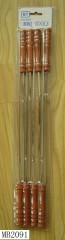 8 PCS BBQ SKEWER WOODEN Handle style 2