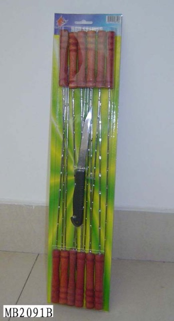 12 PCS BBQ SKEWER and STEAK KNIFE