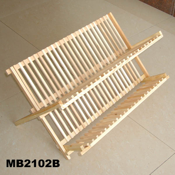 DELUXE PINE WOODNE DISH RACK WOODEN