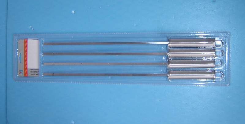 4PCS SS BBQ SKEWER with CANNULATION