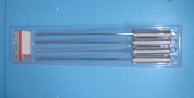 4PCS SS BBQ SKEWER with CANNULATION