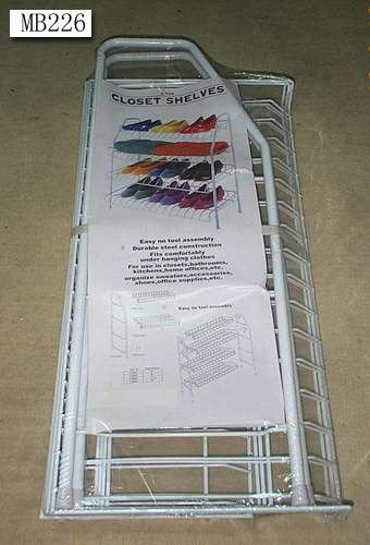 SHOES RACK 4 STEPS SHRINK PACKING with PAPER