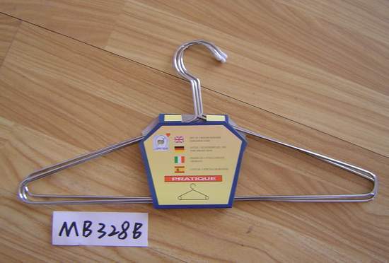 3PCS CHROME CLOTHES HANGERS CARD