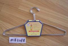 3PCS CHROME CLOTHES HANGERS CARD