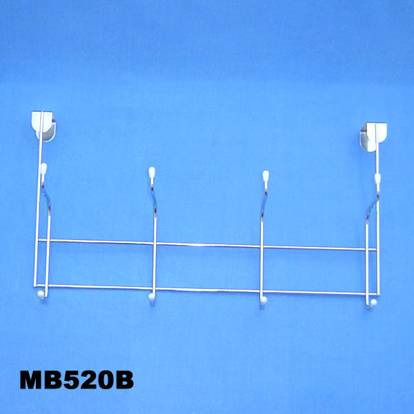 4 HOOKS OVER DOOR CHROME PLATE
