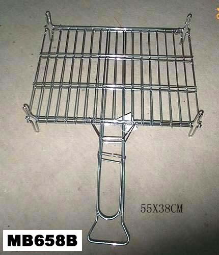 CHROME BBQ NET with 4 FEET