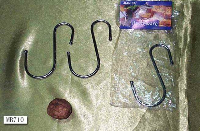 3PCS CHROME S FORM HOOKS