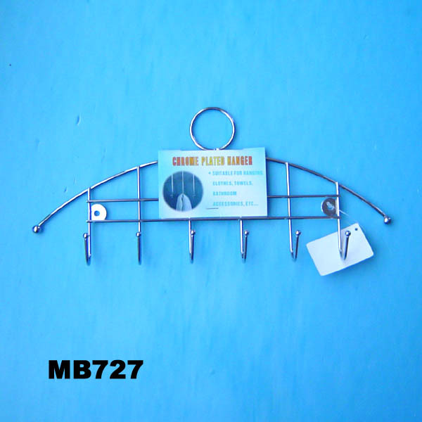 CHROME RACK W6PCS HOOKS