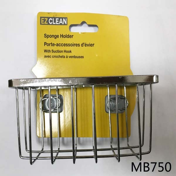 CHROME SINK SPONGE HOLDER with CARD style 2