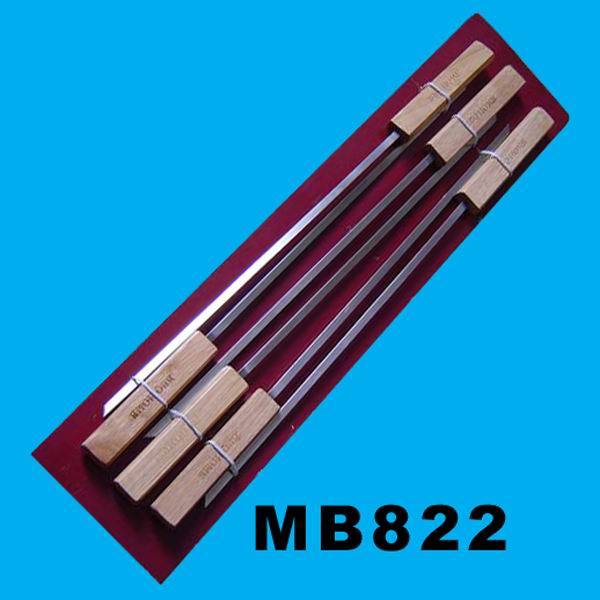 6PCS WOODEN Handle SS BBQ SKEWER