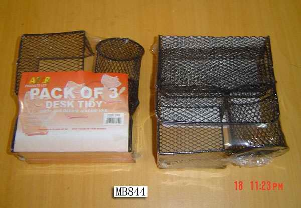 3 LEVEL VINYLY COATED DESK TIDY