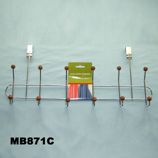 6PCS HOOK HANGER with WOODEN BEAD