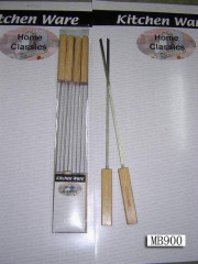 8 PCS BBQ SKEWER WOODEN Handle in PVC BOX