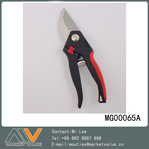 8in PP with TPR RUBBER Handle SS GARDEN SCISSORS