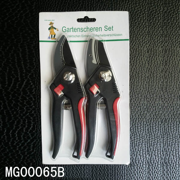 2PCS 8in PLASTIC Handle SS GARDEN SCISSORS IC