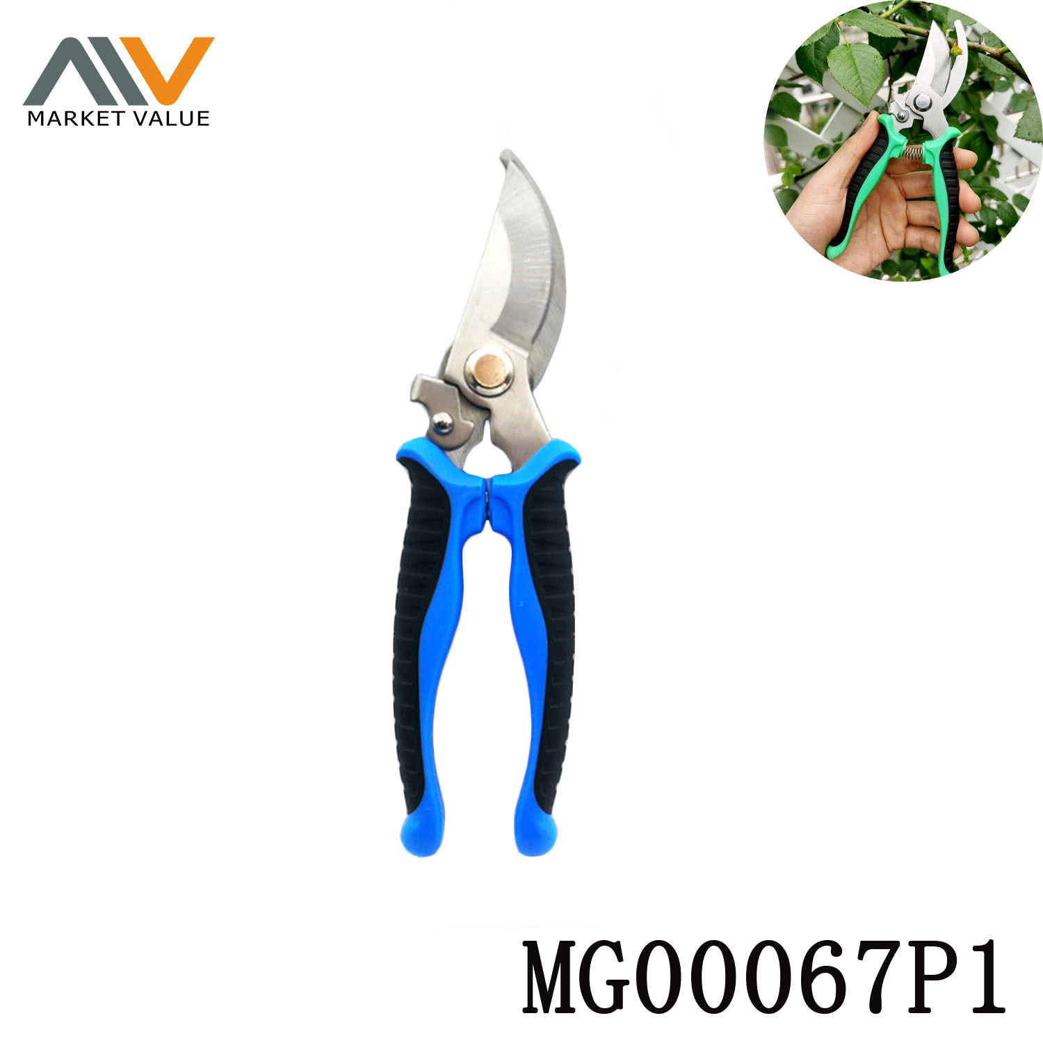SS Garden Scissors with PP Handle TC