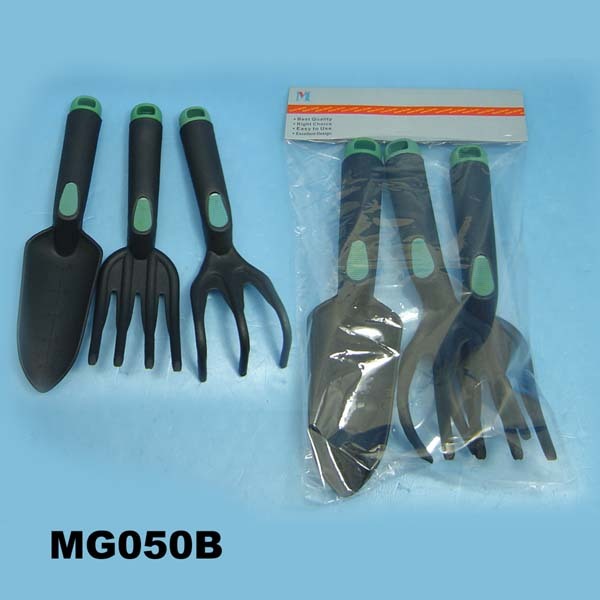 3PCS PLASTIC GARDEN TOOLS IN PVC with HEADCARD