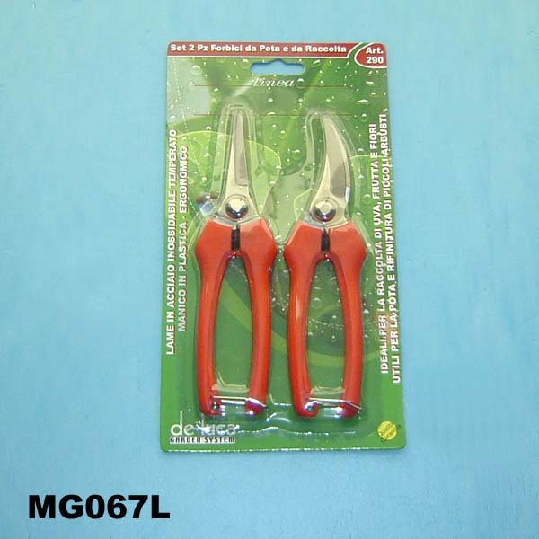 2PCS SS PRUNING SCISSORS