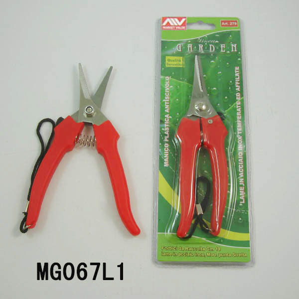 OLECRANON GARDEN SCISSORS strict blade RED Handle
