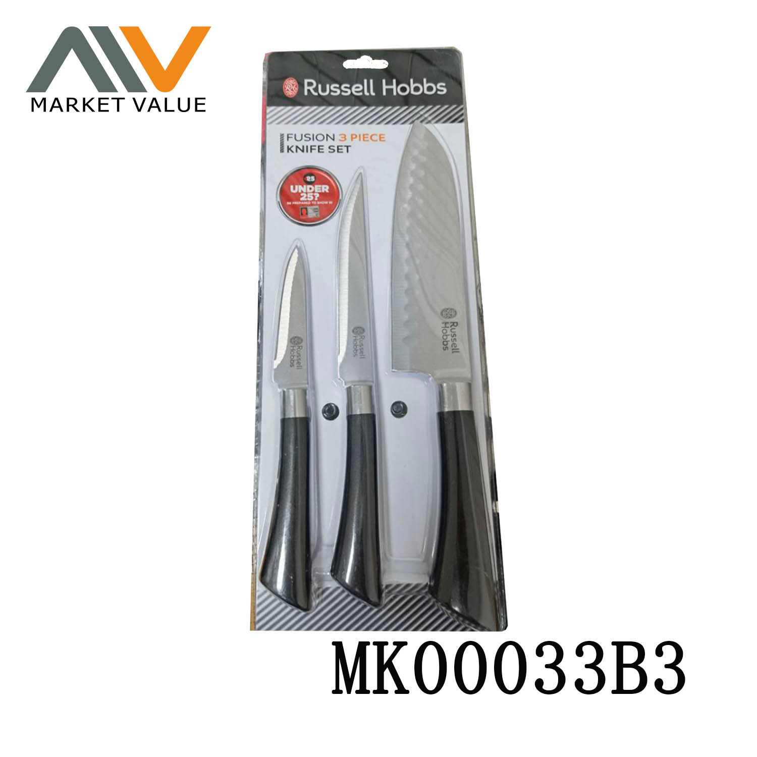 3PCS KNIFE SET with PP Handle
