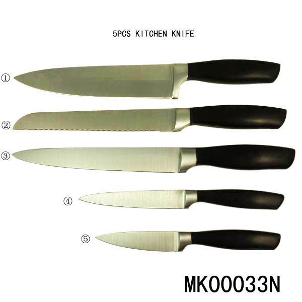 5PCS 2CR13 POM Handle KNIFE SET