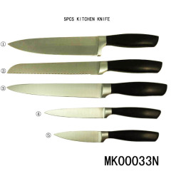 5PCS 2CR13 POM Handle KNIFE SET