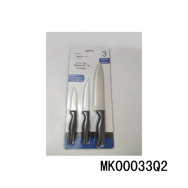 SETS OF 3PCS SS KNIFE with PP Handle