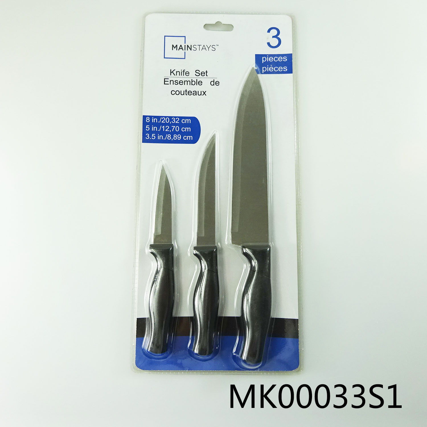 SETS OF 3 PCS KITCHEN KNIFE with PP Handle
