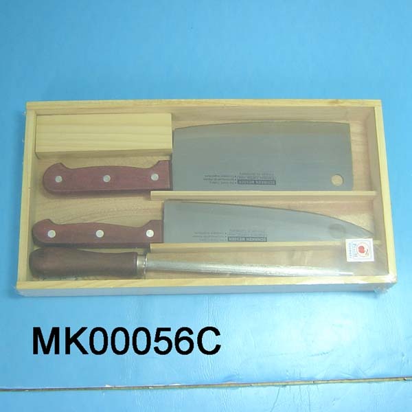3PCS KNIFE SET in WOODEN BOX