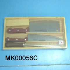 3PCS KNIFE SET in WOODEN BOX