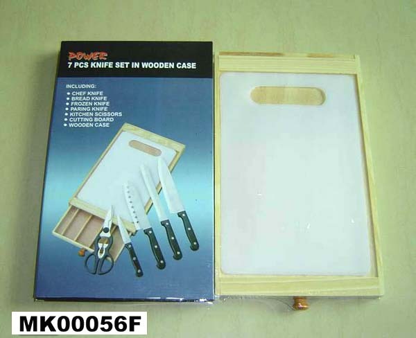 7PCS KNIFE SET in WOODEN BOX
