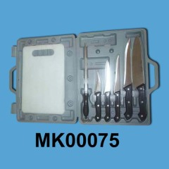 7PCS KNIFE SETS in PASTIC BOXPE FULL TANG