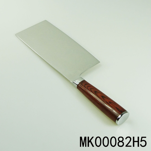 YELLOW COLORED WOODEN Handle SS CHOPPING KNIFE