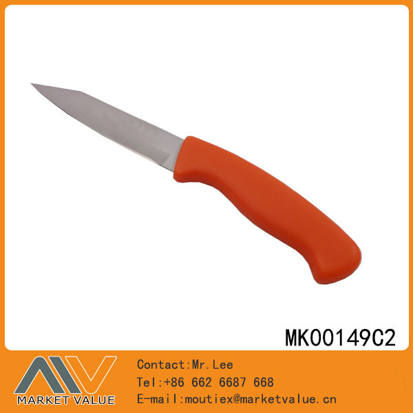 4.5in FRUIT KNIFE with PP Handle IN POLYBAG with PAPER COVER SEALED