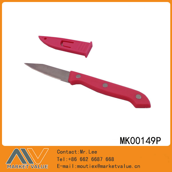 3in PLASTIC Handle FRUIT KNIFE WBLADE COVER style 2