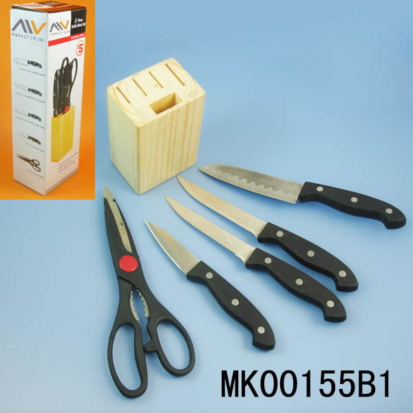 6PCS KNIFE SET HALF TANG in CB