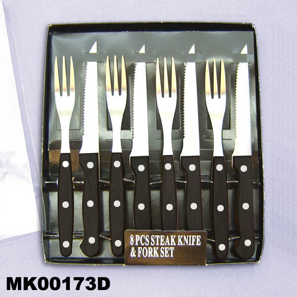 8PCS KNIFE and FORK SET BAKELITE HandleIN pvcBOX