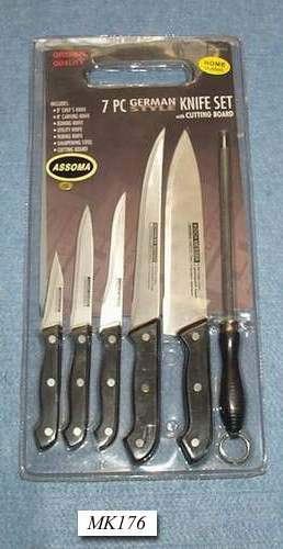 7PCS KNIFE SET with ABS Handle style 2