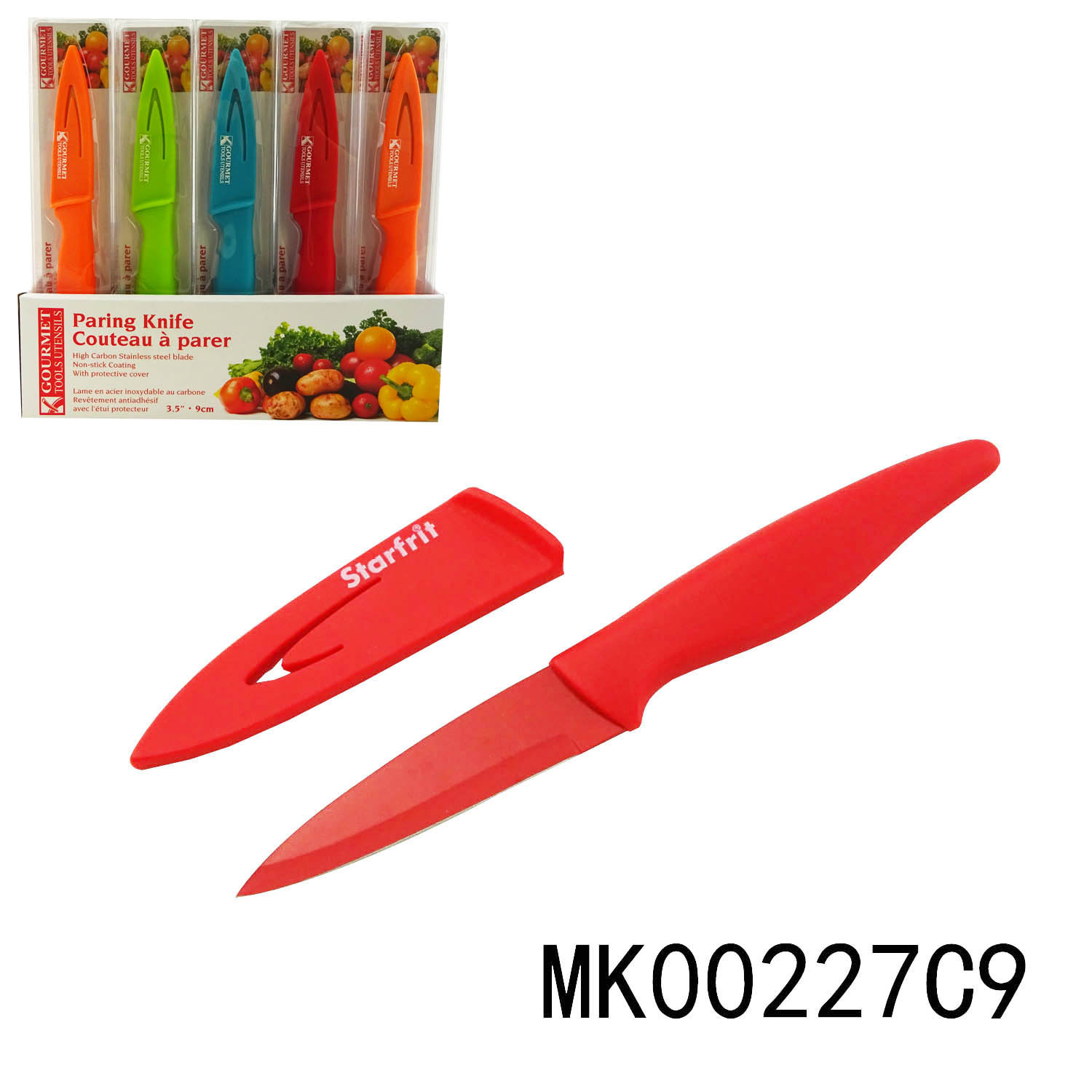 3.5in SS PARING KNIFE COATING BLADE with COVER IN PDQ