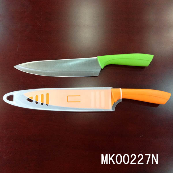 8in CHEF KNIFE NON STICK with PLASTIC COVER