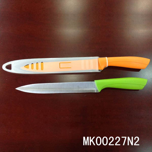 8in SLICING KNIFE NON STICK with PLASTIC COVER
