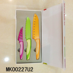 3PCSKITCHEN KNIFE SET NON STICK COATING in Window Box